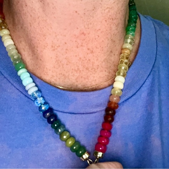 Lynn Rachel Rose 14k and gemstone necklace 19 inches - Picture 2 of 6